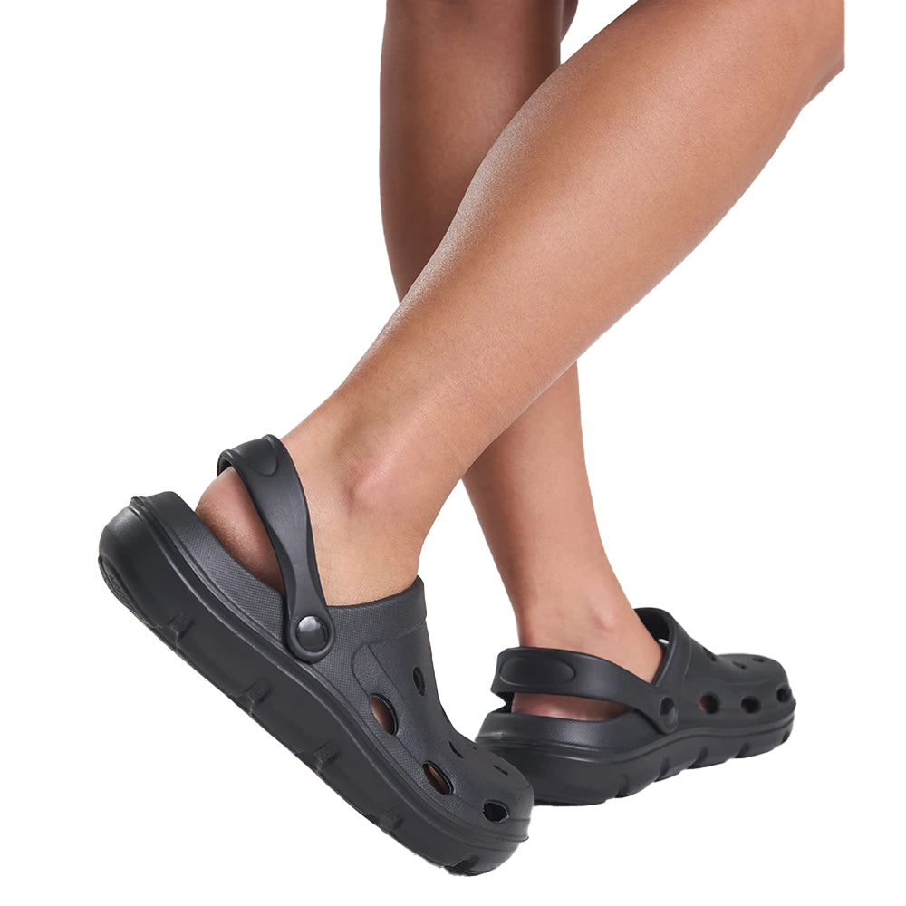 Jet Black - Close up - Awdis Unisex Adult Aeroready Clogs