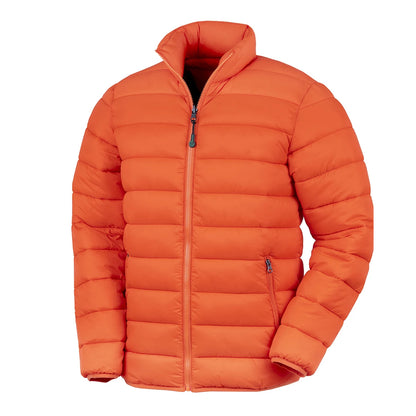 Navy-Orange - Lifestyle - Result Recycled Mens 3 in 1 Ripstop Recycled Padded Jacket