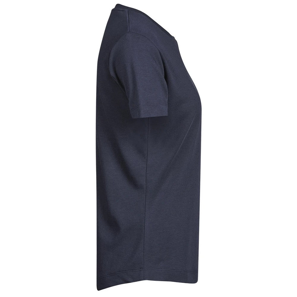 Navy - Side - Tee Jays Womens-Ladies Pima Cotton T-Shirt