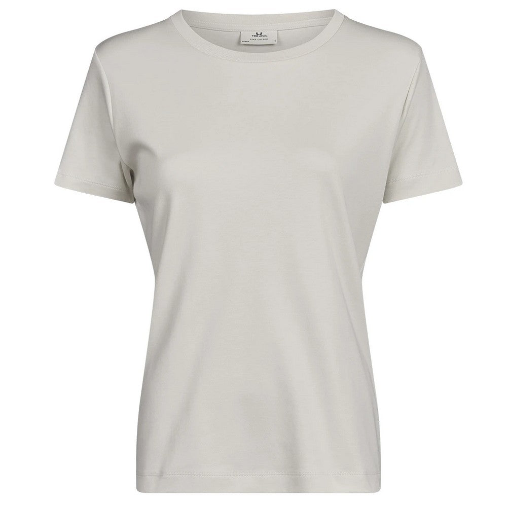 Cement - Front - Tee Jays Womens-Ladies Pima Cotton T-Shirt