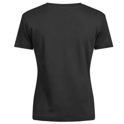 Black - Back - Tee Jays Womens-Ladies Pima Cotton T-Shirt