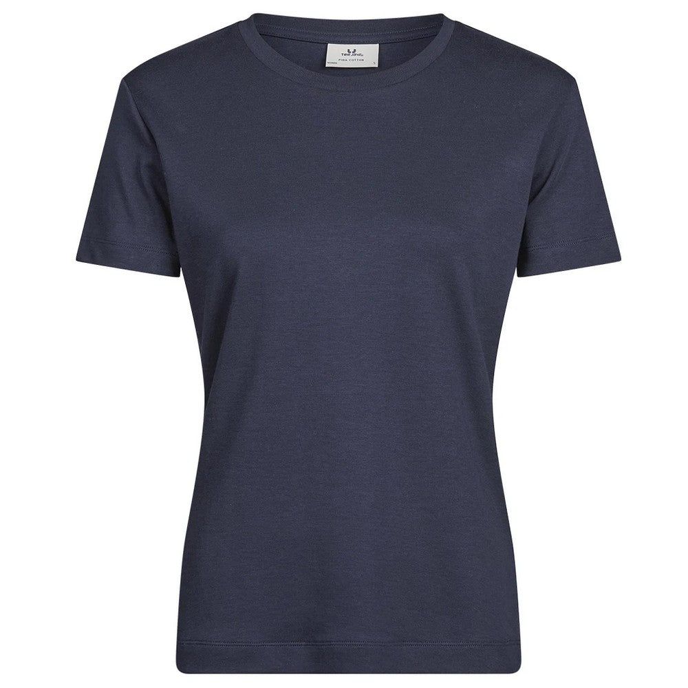 Navy - Front - Tee Jays Womens-Ladies Pima Cotton T-Shirt