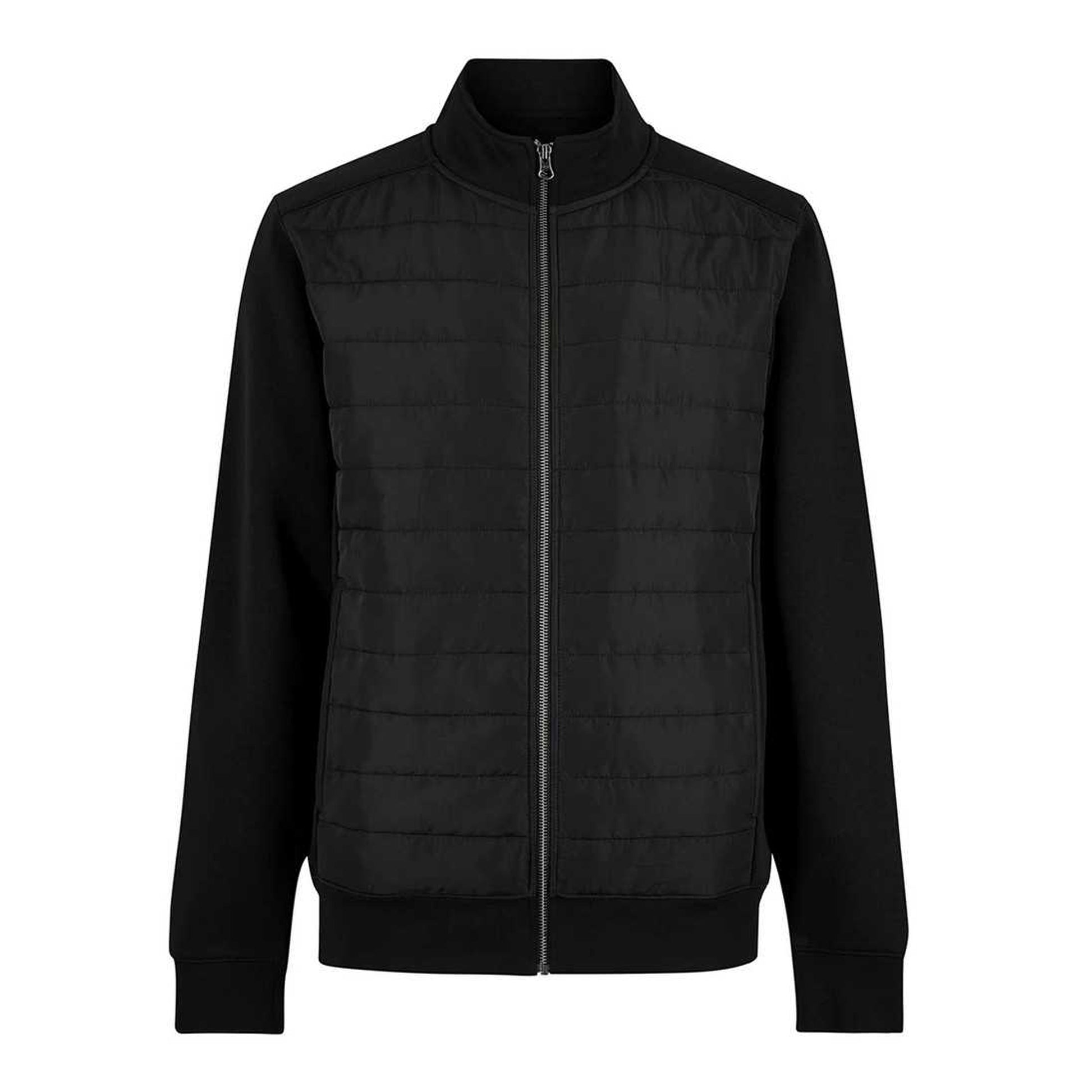 Black - Front - Kustom Kit Mens Quilted Full Zip Regular Jacket