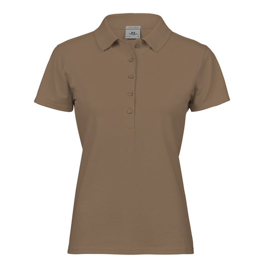 Wood - Front - Tee Jays Womens-Ladies Luxury Stretch Polo Shirt