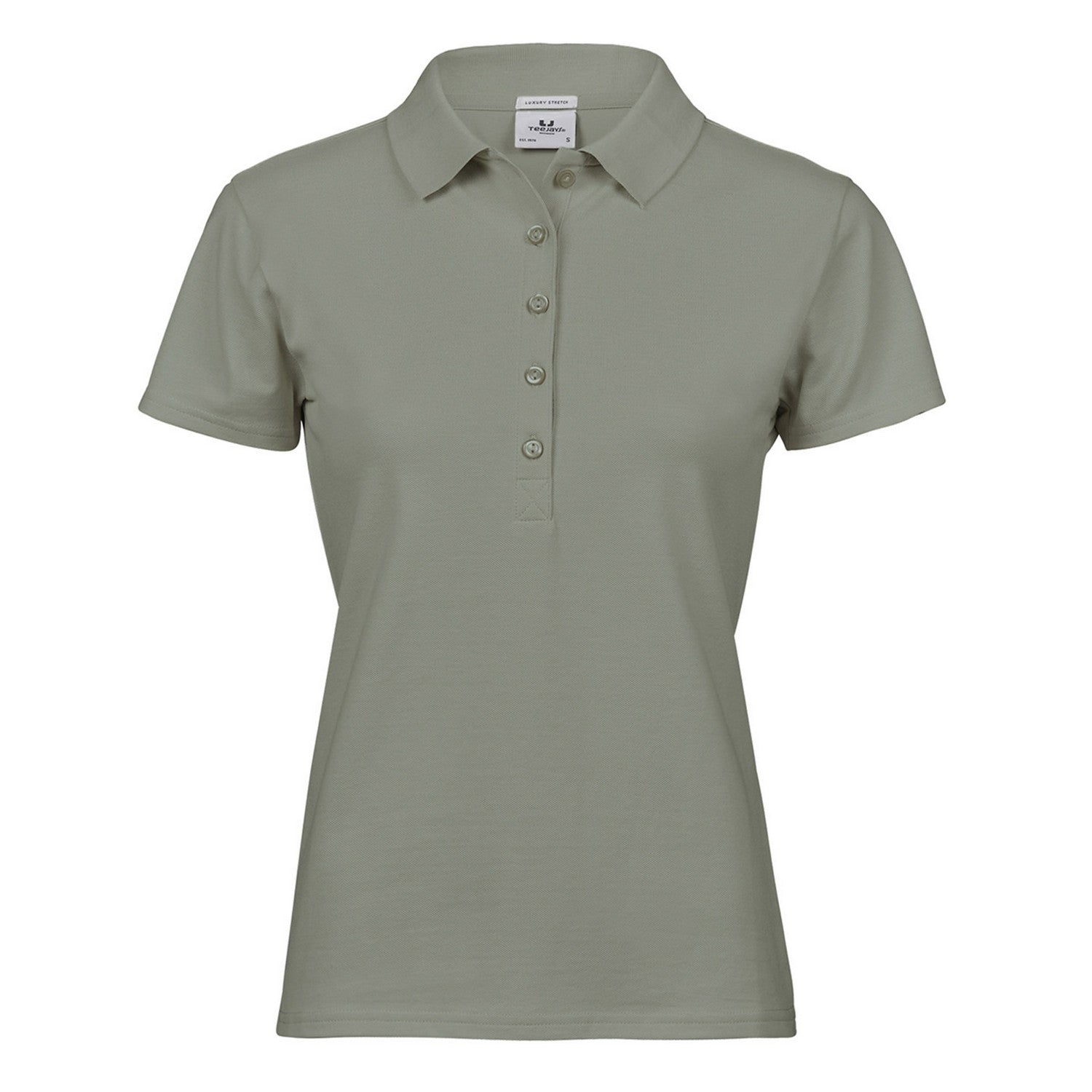 Sage - Front - Tee Jays Womens-Ladies Luxury Stretch Polo Shirt