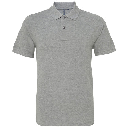 Heather Grey - Front - Asquith & Fox Mens Heather Classic Polo Shirt