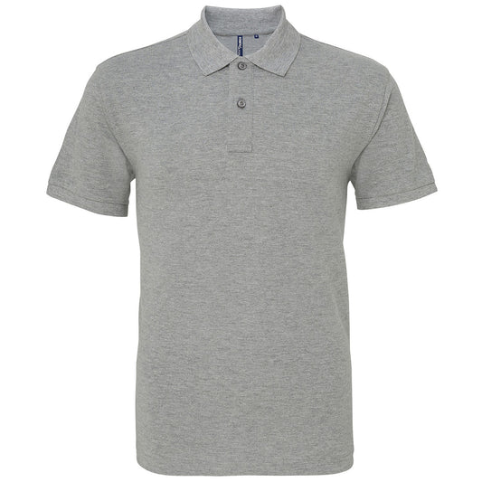 Heather Grey - Front - Asquith & Fox Mens Heather Classic Polo Shirt
