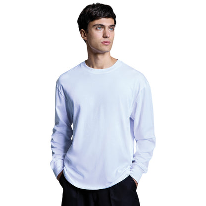 White - Back - Anthem Mens Headline Heavyweight Long-Sleeved T-Shirt