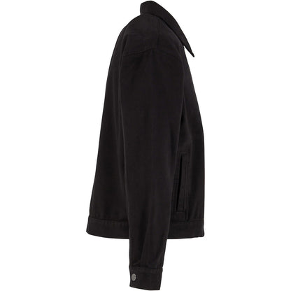 Black - Side - Build Your Brand Mens Basic Work Jacket