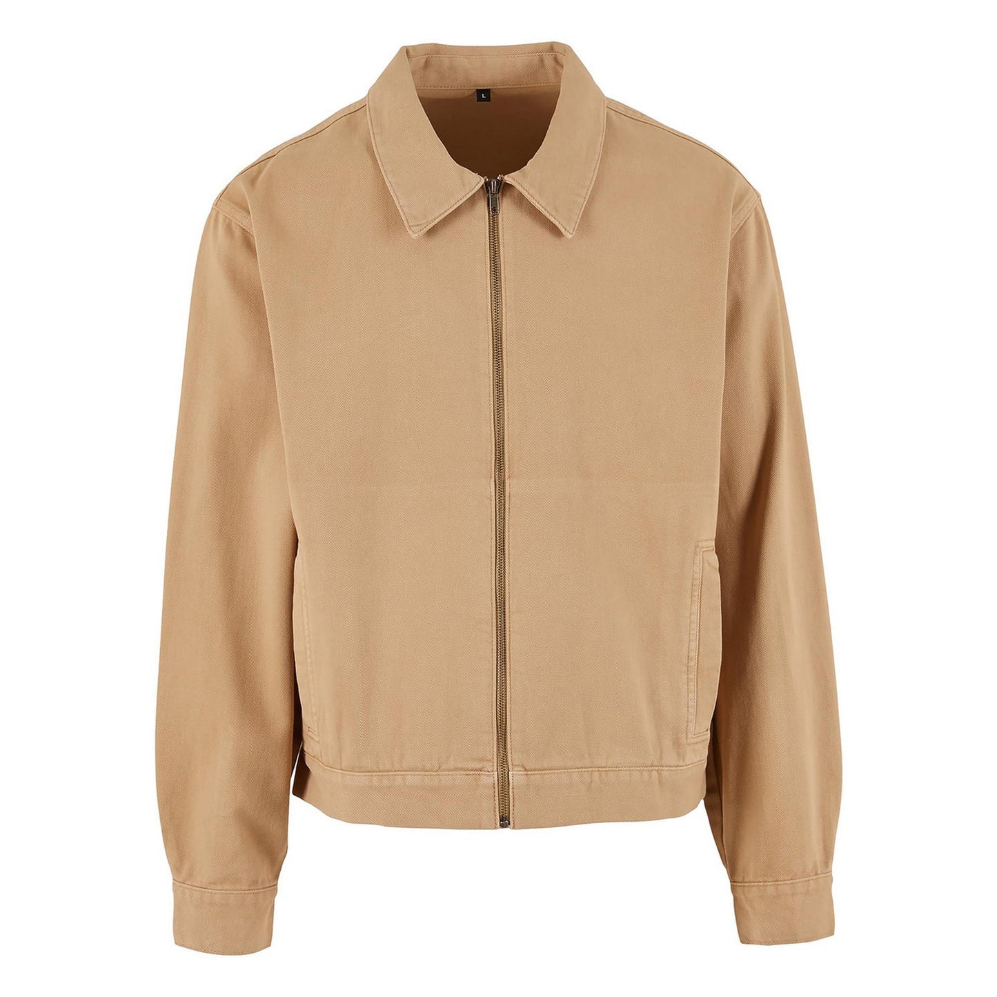 Union Beige - Front - Build Your Brand Mens Basic Work Jacket