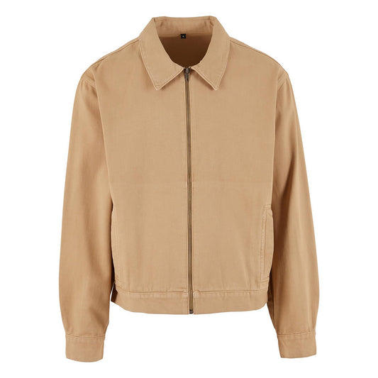 Union Beige - Front - Build Your Brand Mens Basic Work Jacket