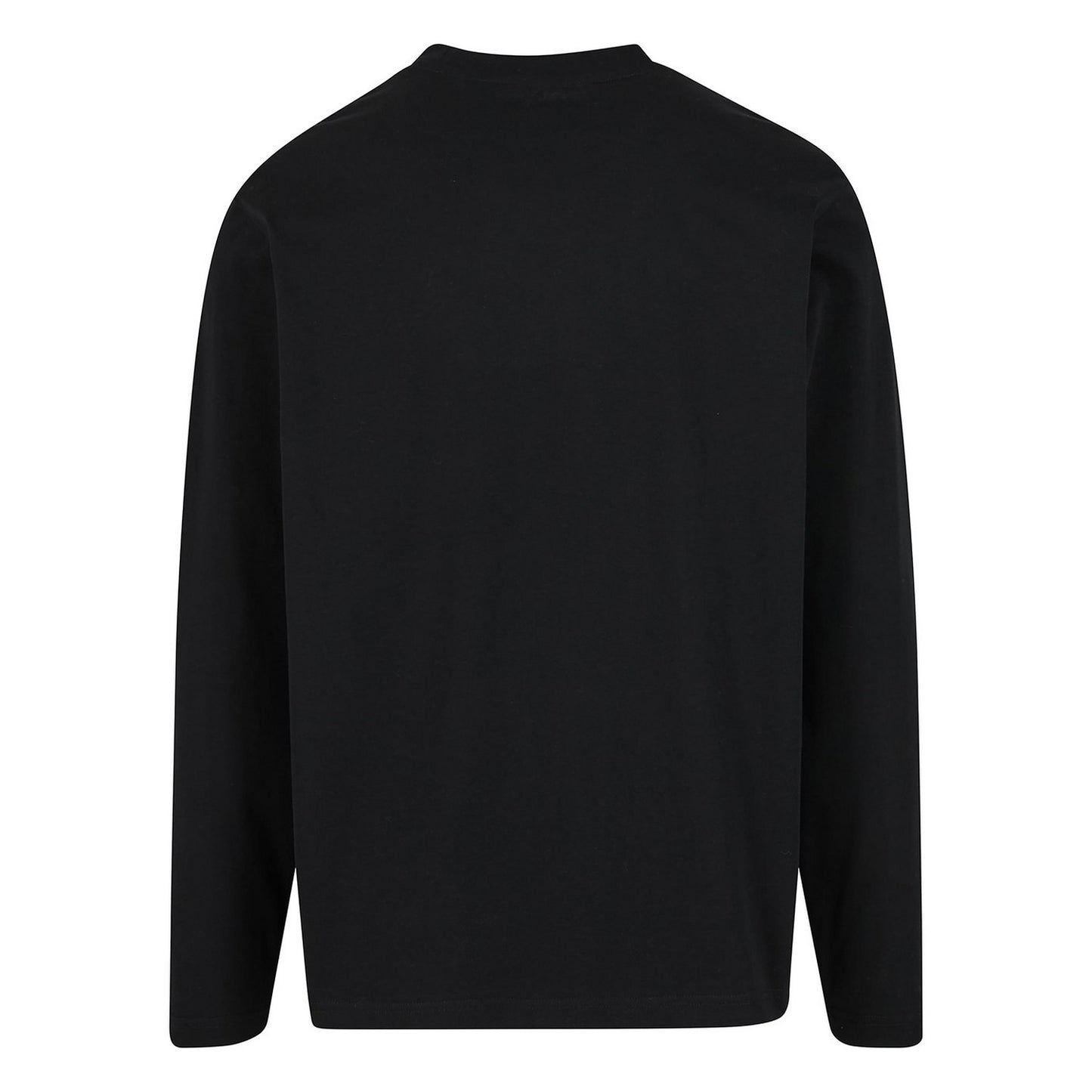 Black - Back - Build Your Brand Mens Sorona Loose Long-Sleeved T-Shirt
