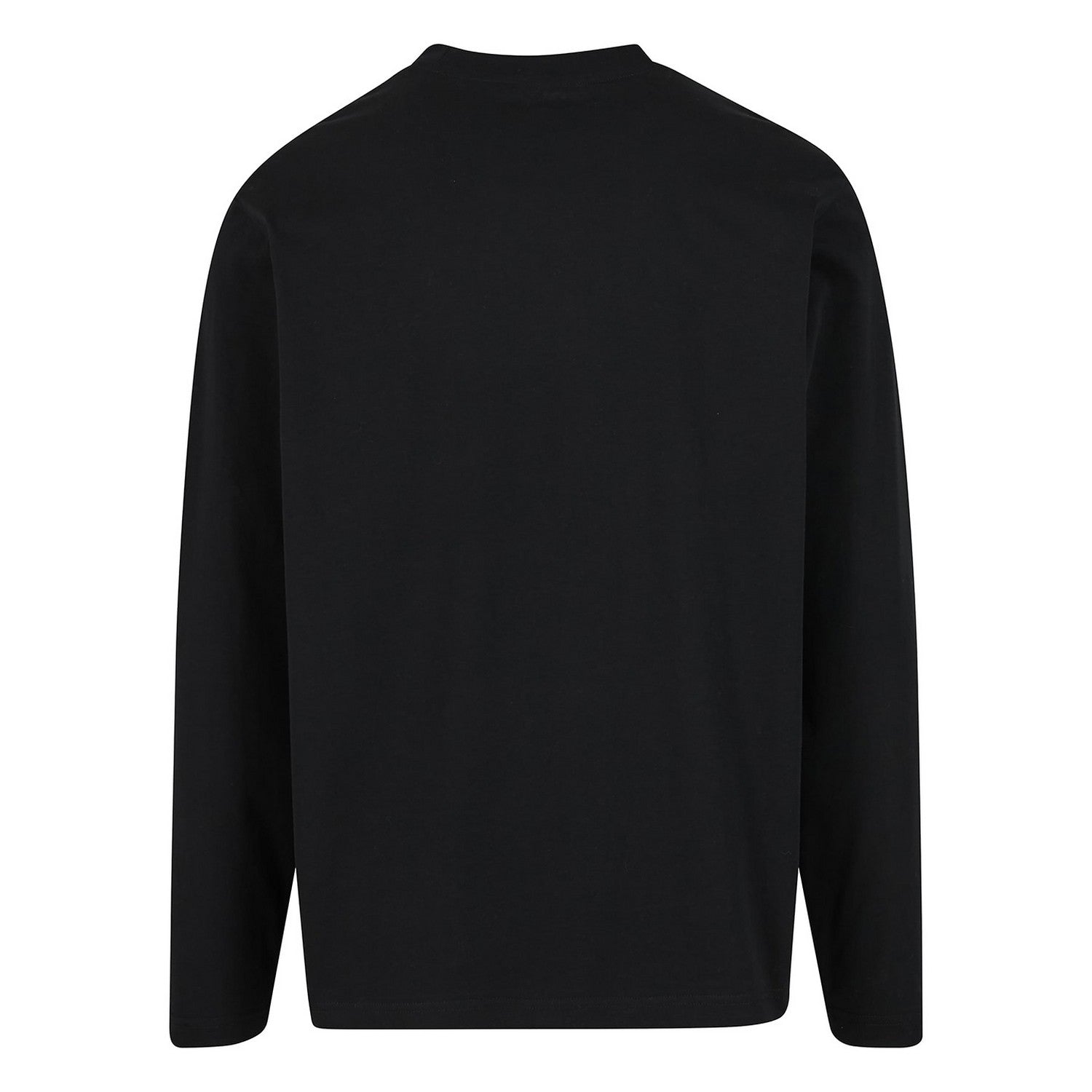 Black - Back - Build Your Brand Mens Sorona Loose Long-Sleeved T-Shirt