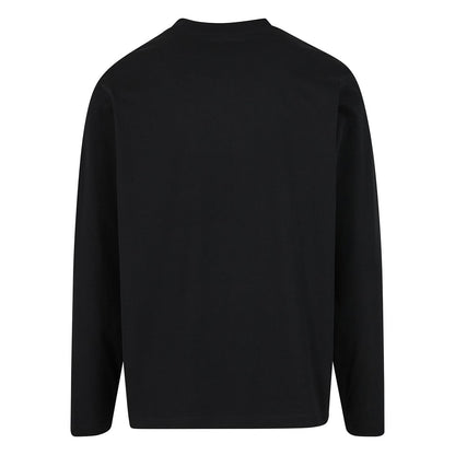 Black - Back - Build Your Brand Mens Sorona Loose Long-Sleeved T-Shirt