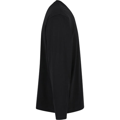 Black - Side - Build Your Brand Mens Sorona Loose Long-Sleeved T-Shirt