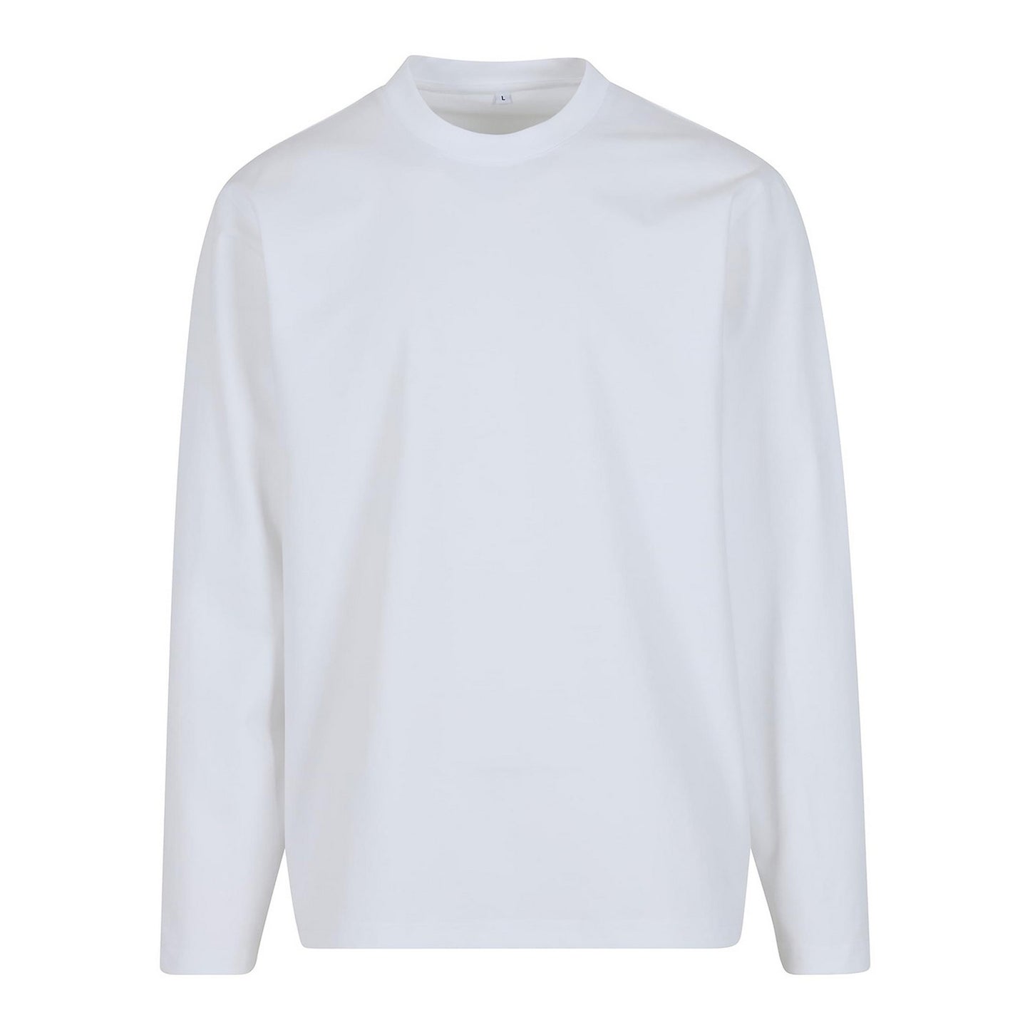 White - Front - Build Your Brand Mens Sorona Loose Long-Sleeved T-Shirt