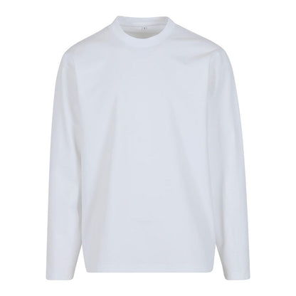 White - Front - Build Your Brand Mens Sorona Loose Long-Sleeved T-Shirt