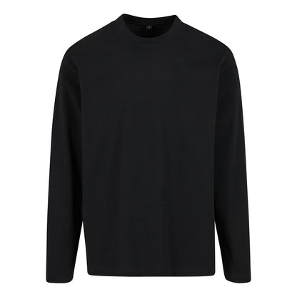 Black - Front - Build Your Brand Mens Sorona Loose Long-Sleeved T-Shirt