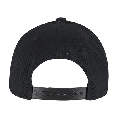 Black - Back - Flexfit Canvas Curved Peak Snapback Cap
