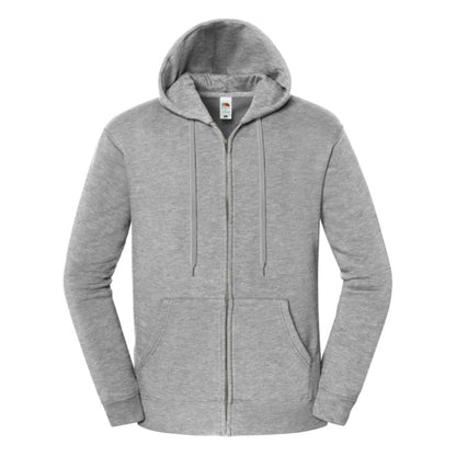 Athletic Heather - Front - Fruit of the Loom Mens Iconic Premium Heather Hooded Sweat Jacket