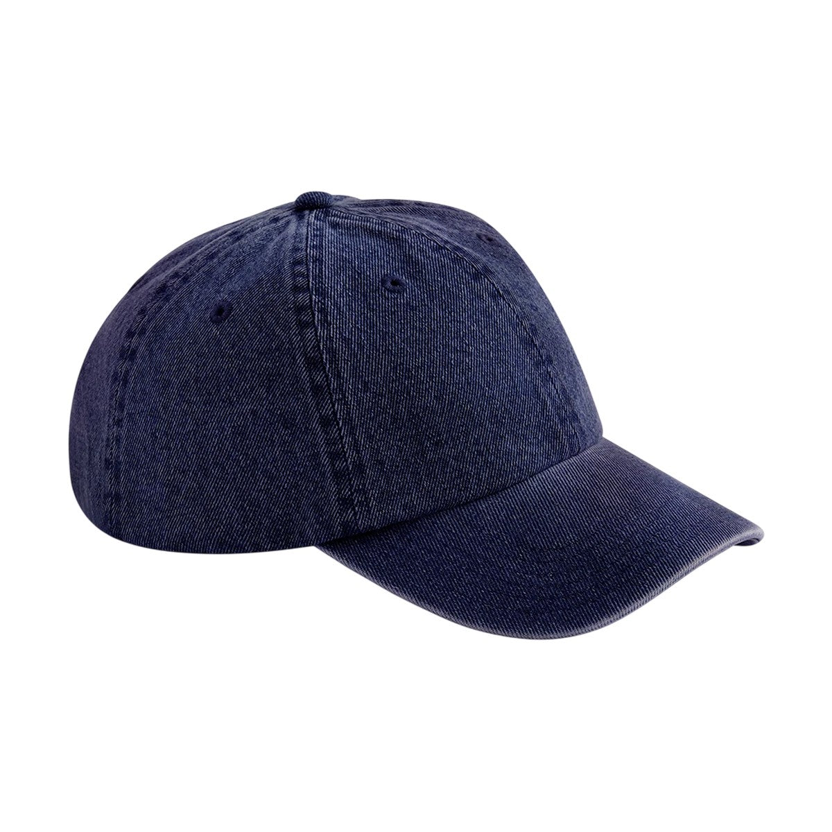 Indigo - Side - Beechfield Unisex Adult Denim Baseball Cap