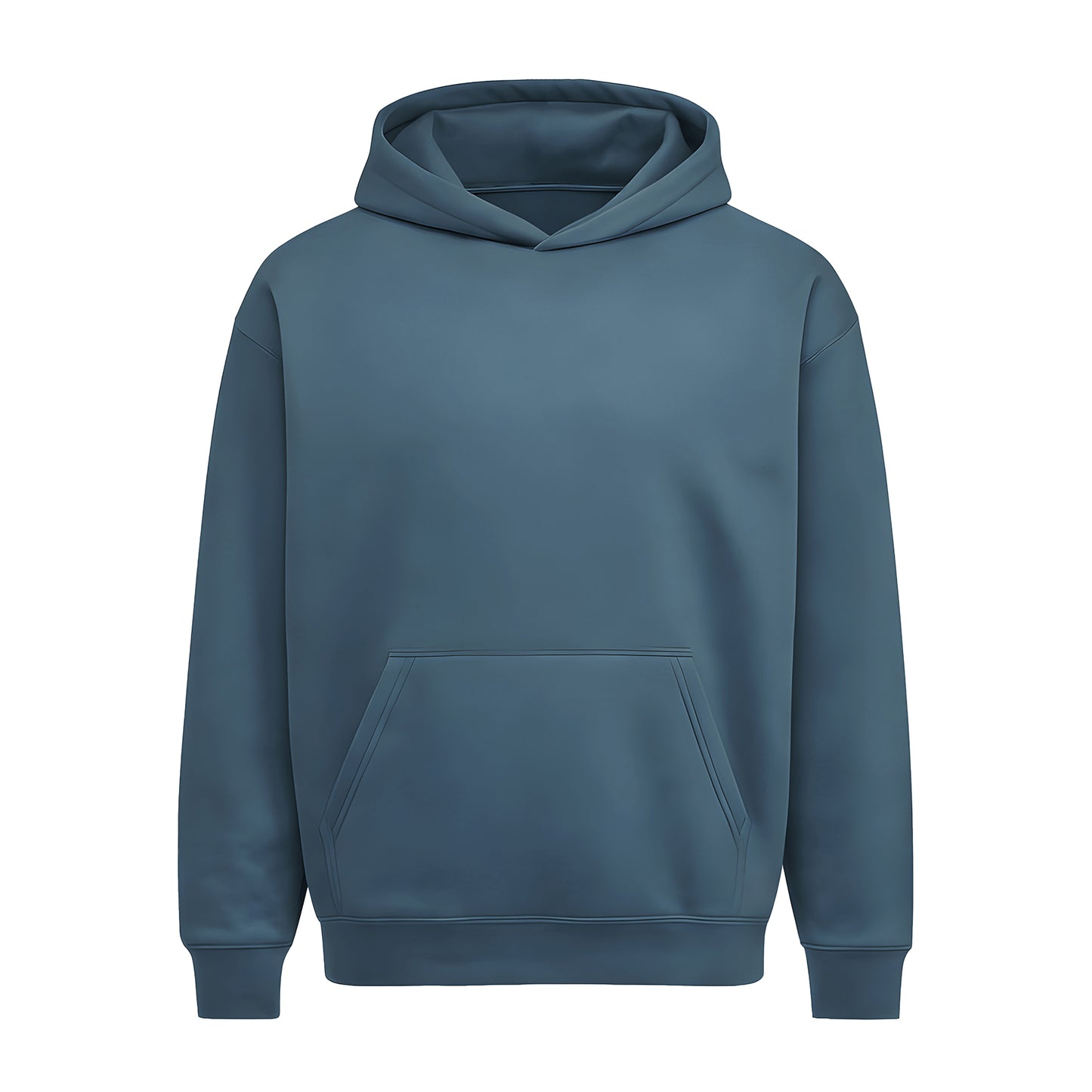 Indigo Blue - Front - Anthem Mens Heavy Bass Hoodie
