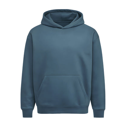 Indigo Blue - Front - Anthem Mens Heavy Bass Hoodie