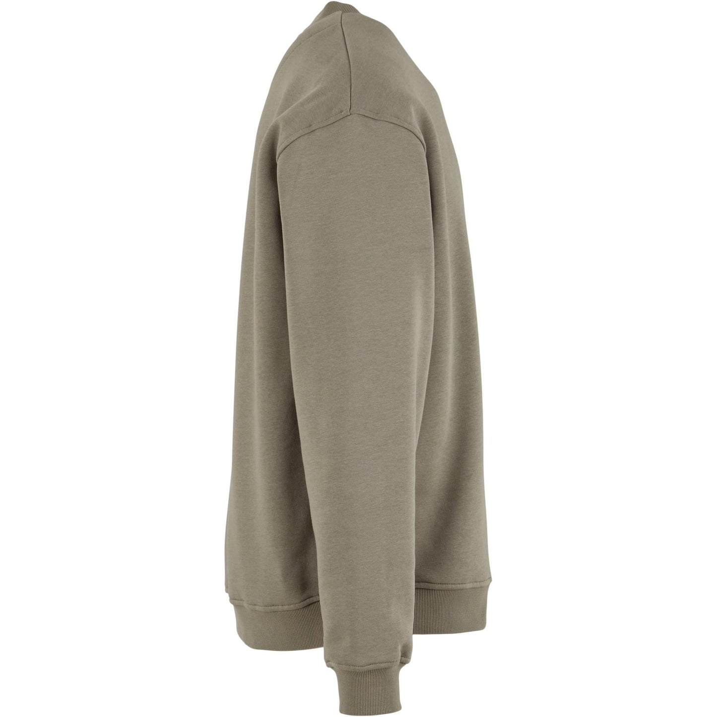 Pale Olive - Side - Build Your Brand Mens Loose Sweatshirt
