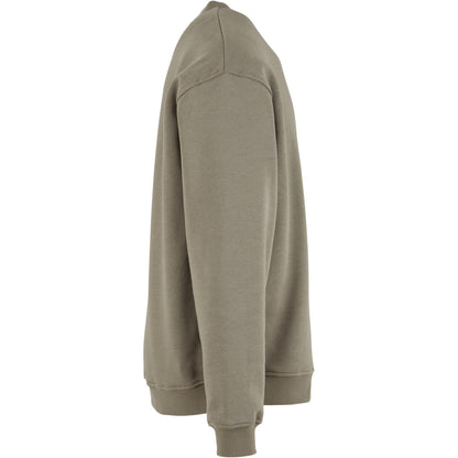 Pale Olive - Side - Build Your Brand Mens Loose Sweatshirt