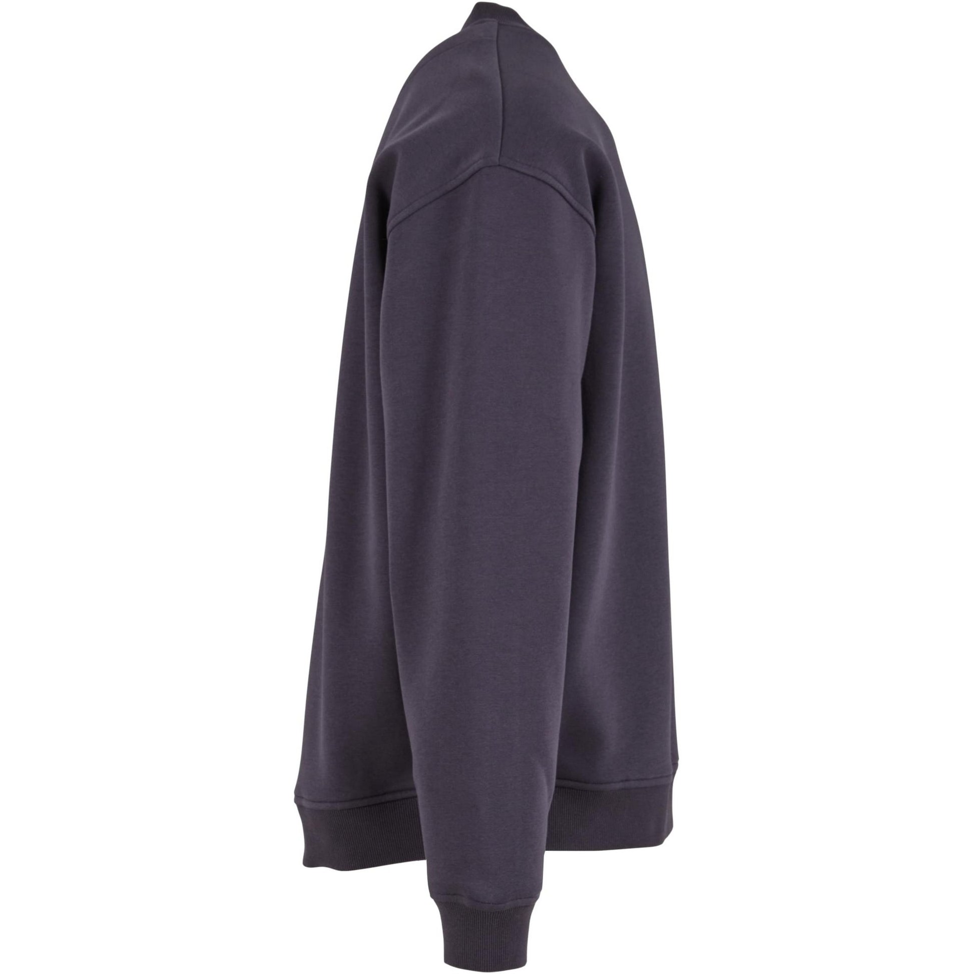 Navy - Side - Build Your Brand Mens Loose Sweatshirt