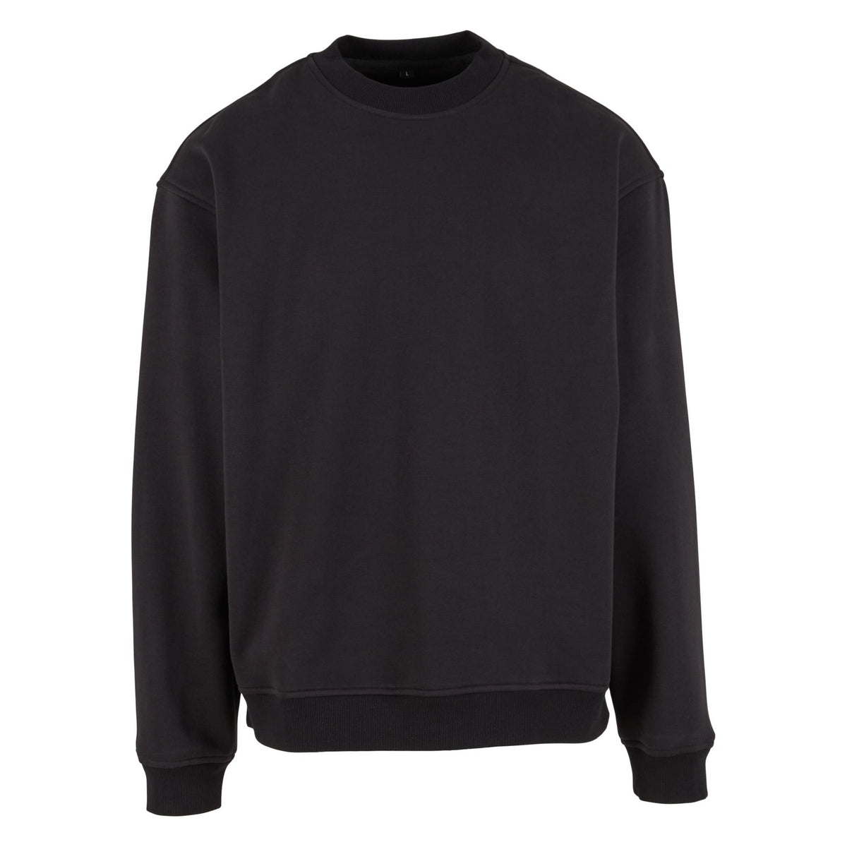 Black - Front - Build Your Brand Mens Loose Sweatshirt