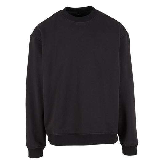 Black - Front - Build Your Brand Mens Loose Sweatshirt