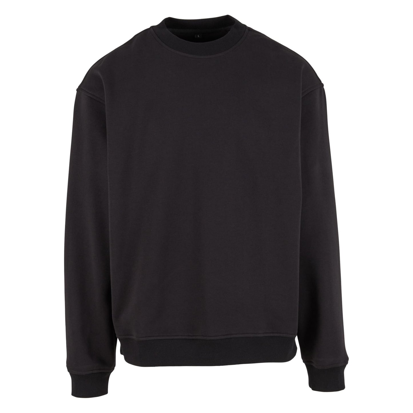 Black - Front - Build Your Brand Mens Loose Sweatshirt