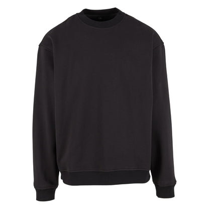 Black - Front - Build Your Brand Mens Loose Sweatshirt