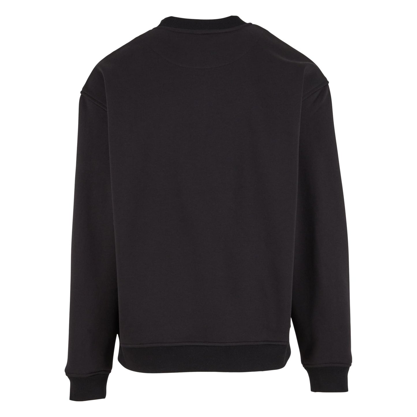 Black - Back - Build Your Brand Mens Loose Sweatshirt