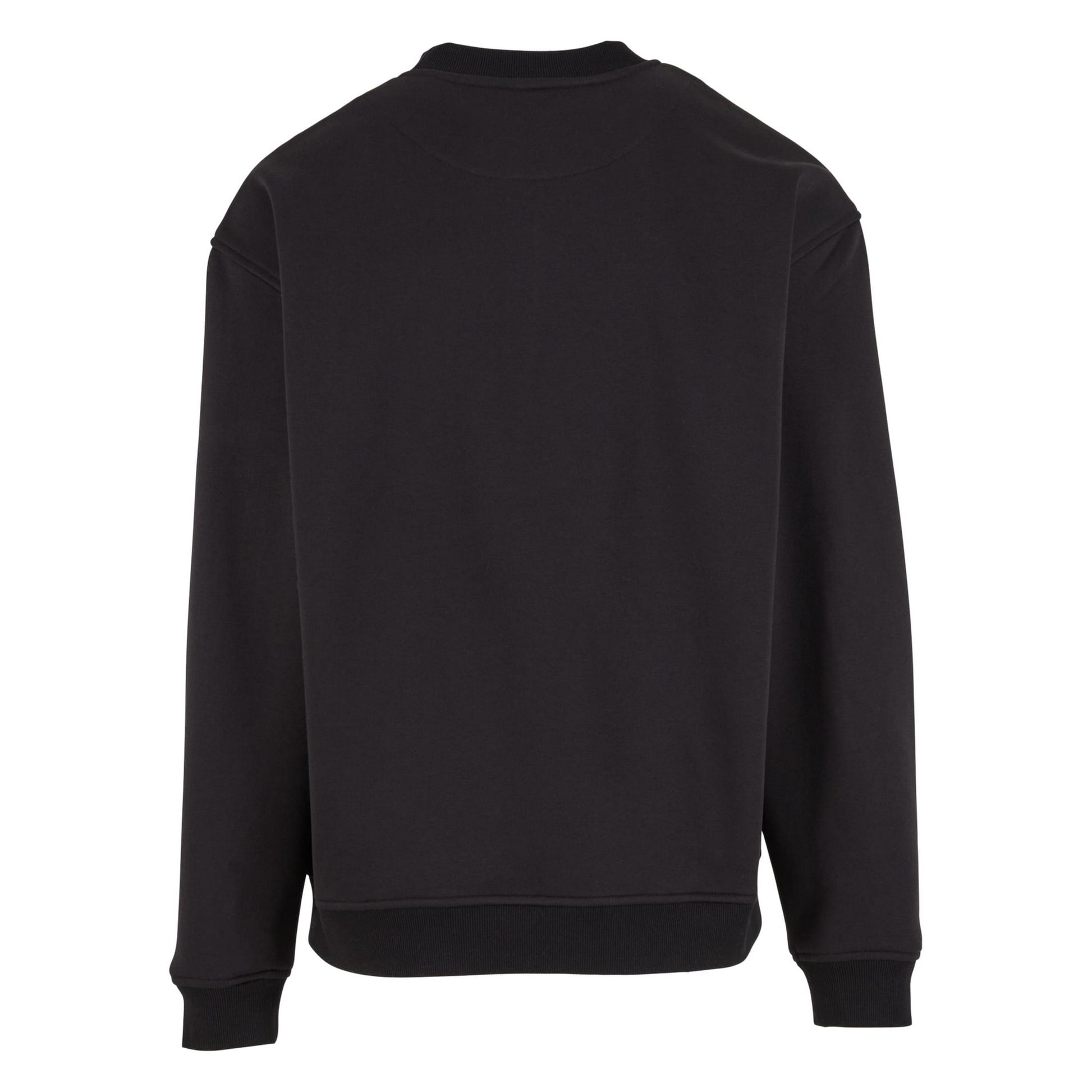 Black - Back - Build Your Brand Mens Loose Sweatshirt