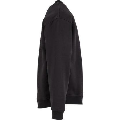 Black - Side - Build Your Brand Mens Loose Sweatshirt
