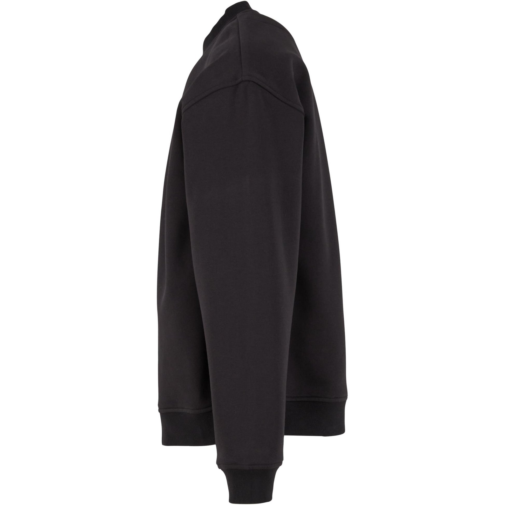 Black - Lifestyle - Build Your Brand Mens Loose Sweatshirt