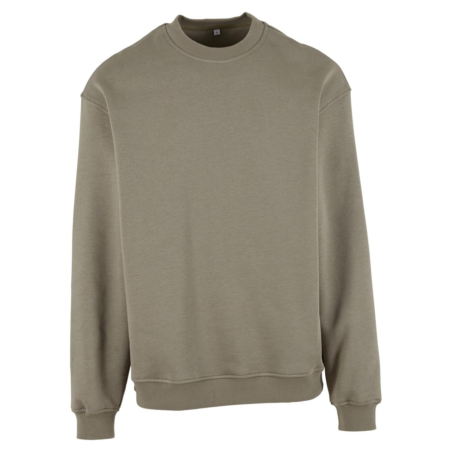 Pale Olive - Front - Build Your Brand Mens Loose Sweatshirt