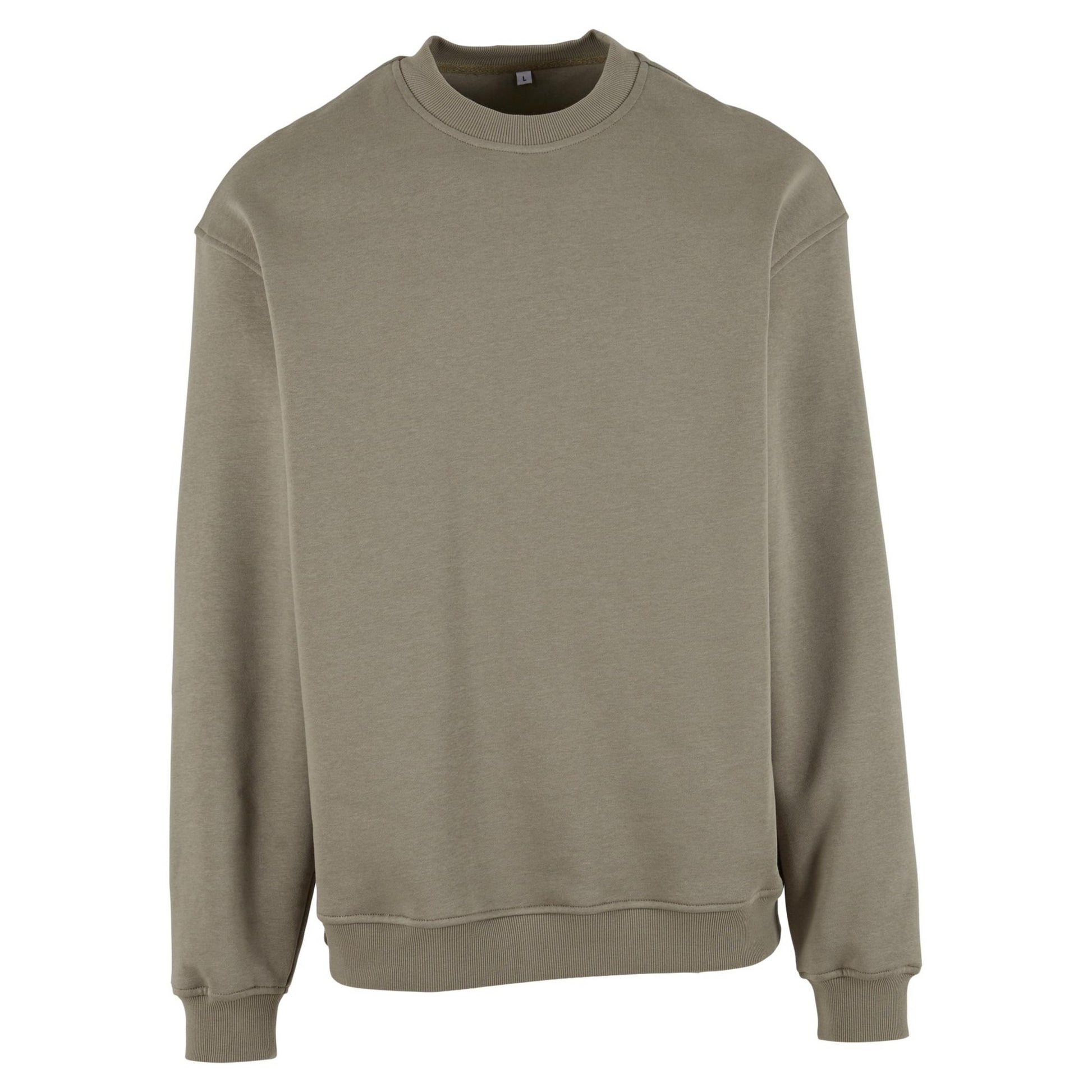 Pale Olive - Front - Build Your Brand Mens Loose Sweatshirt