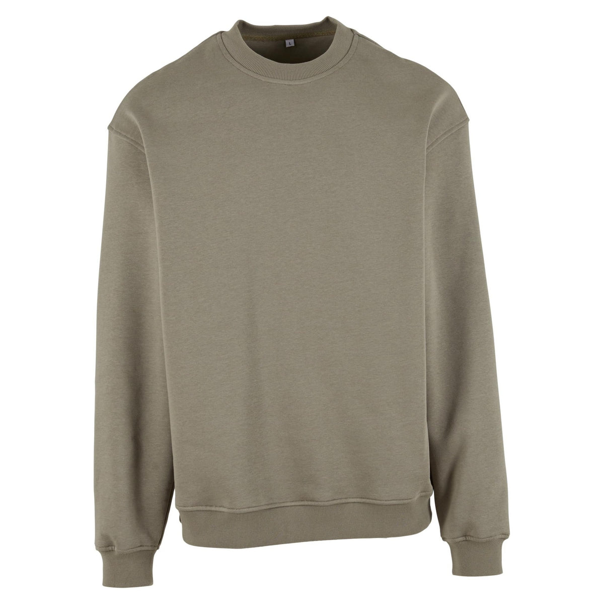 Pale Olive - Front - Build Your Brand Mens Loose Sweatshirt