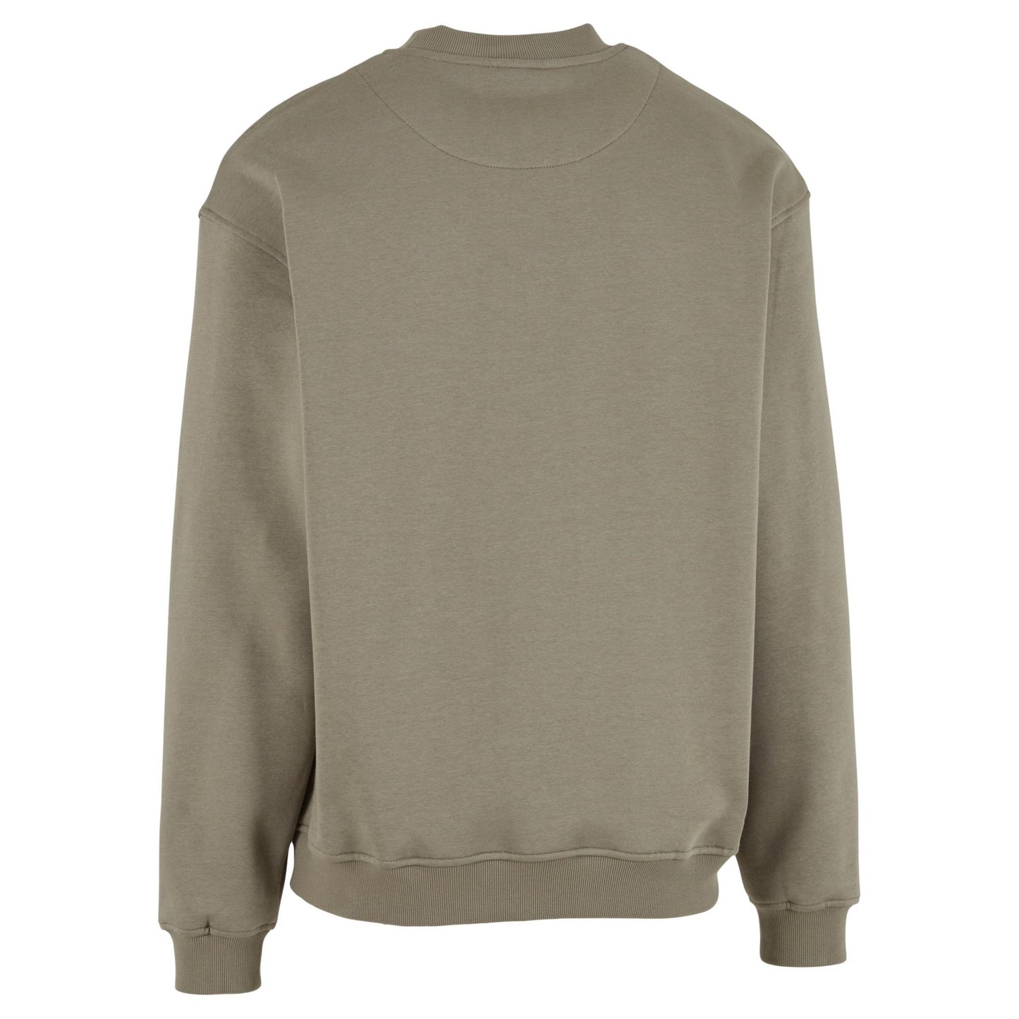Pale Olive - Back - Build Your Brand Mens Loose Sweatshirt