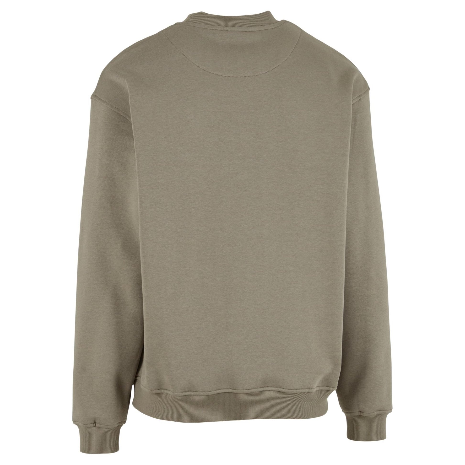 Pale Olive - Back - Build Your Brand Mens Loose Sweatshirt