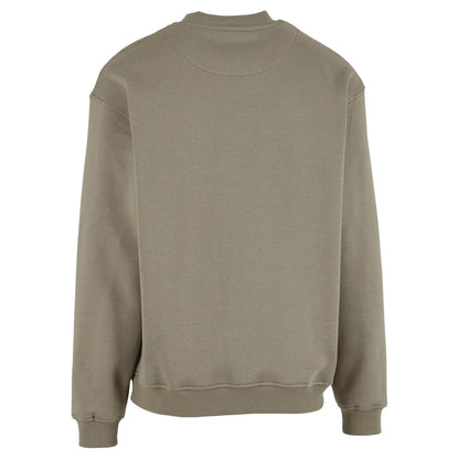 Pale Olive - Back - Build Your Brand Mens Loose Sweatshirt