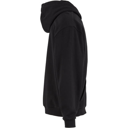 Black - Side - Build Your Brand Mens Loose Full Zip Hoodie