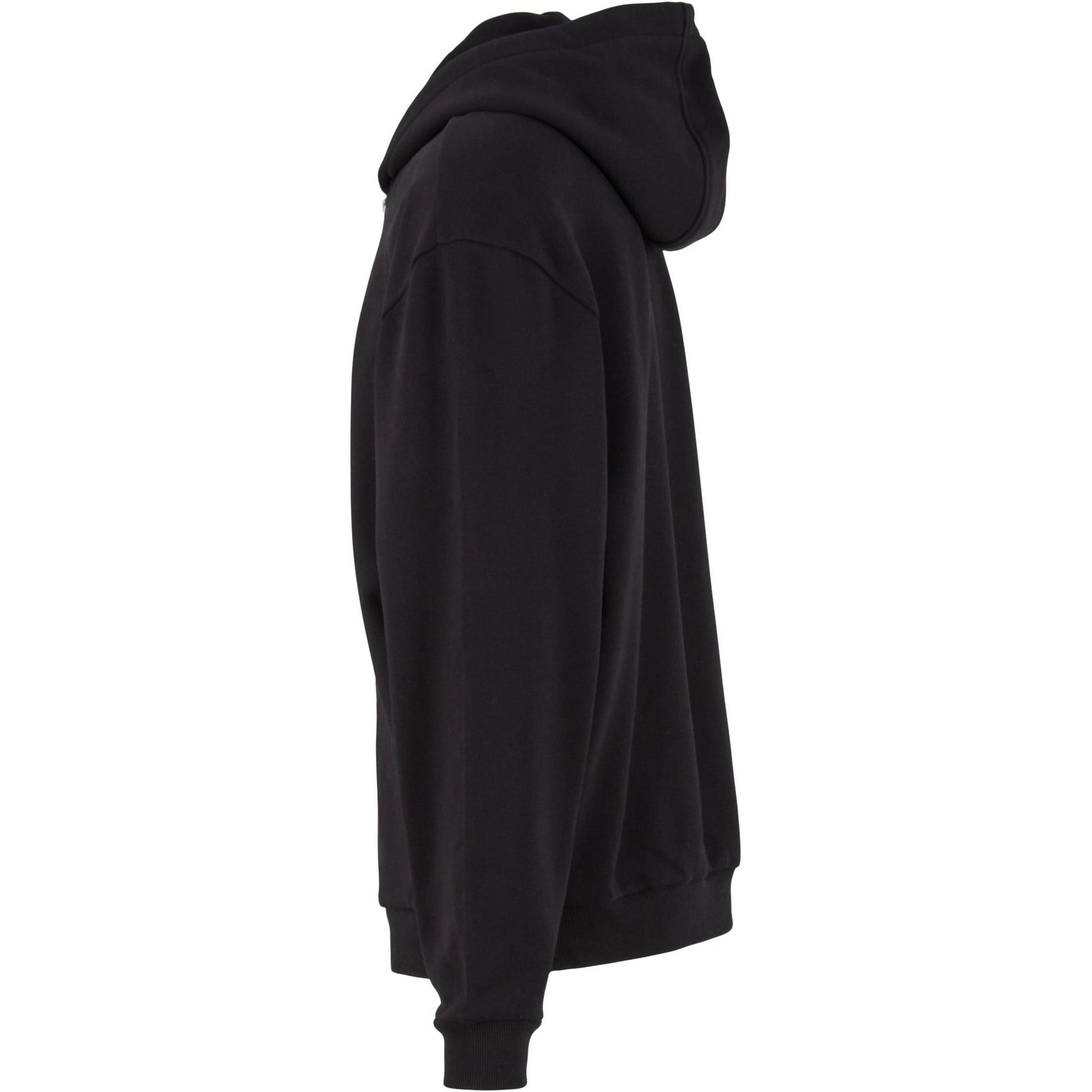 Black - Lifestyle - Build Your Brand Mens Loose Full Zip Hoodie
