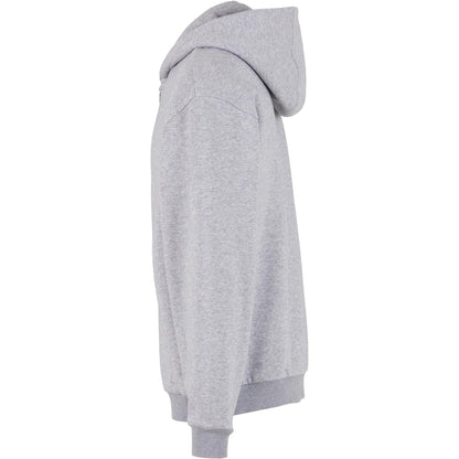 Heather Grey - Lifestyle - Build Your Brand Mens Loose Full Zip Hoodie