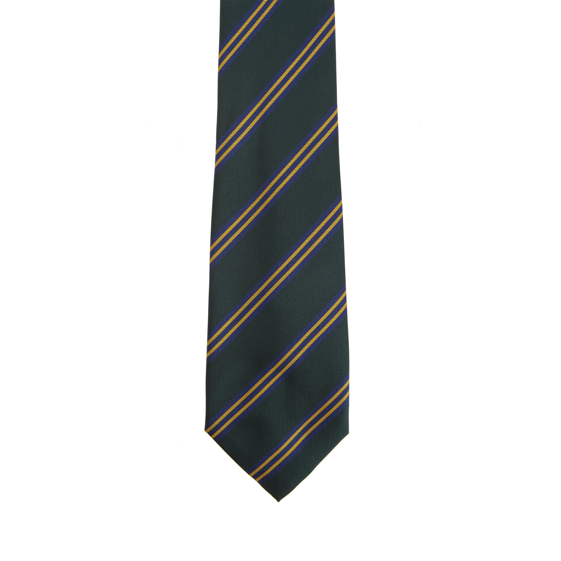Bottle Green-Royal - Front - Premier Tie - Mens Striped Work Tie