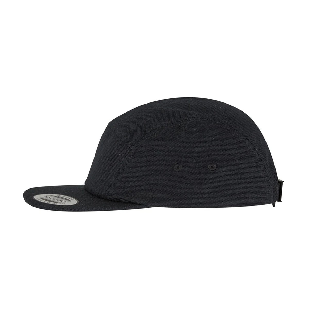 Black - Side - Flexfit Jockey Canvas Baseball Cap