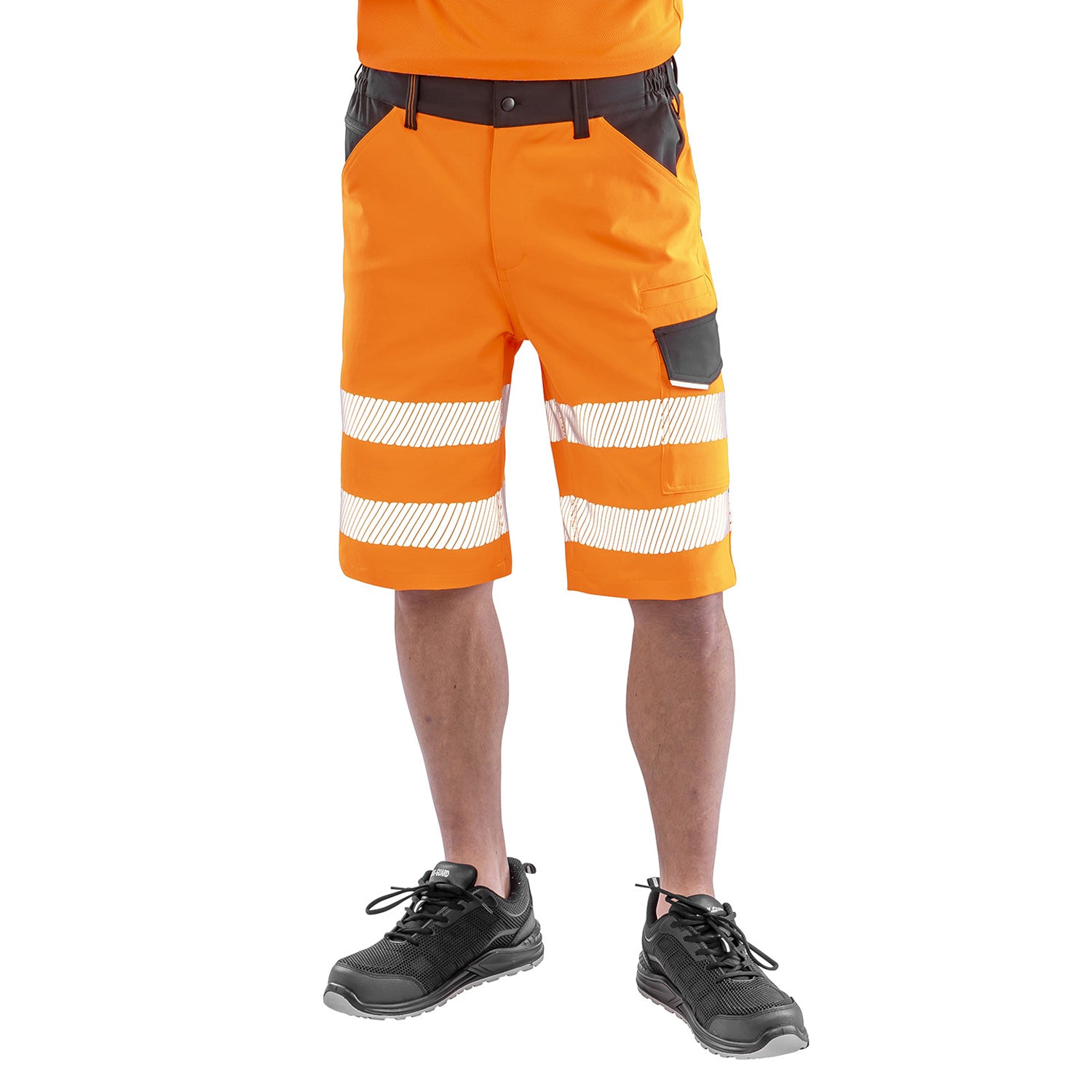 Fluorescent Orange - Lifestyle - Result Safe-Guard Mens Dynamic Stretch Cargo Shorts